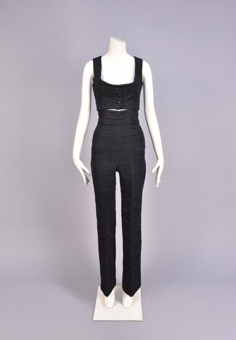 PIERRE CARDIN PANTS and VEST ENSEMBLE with SPARKLES, (1 of 3)