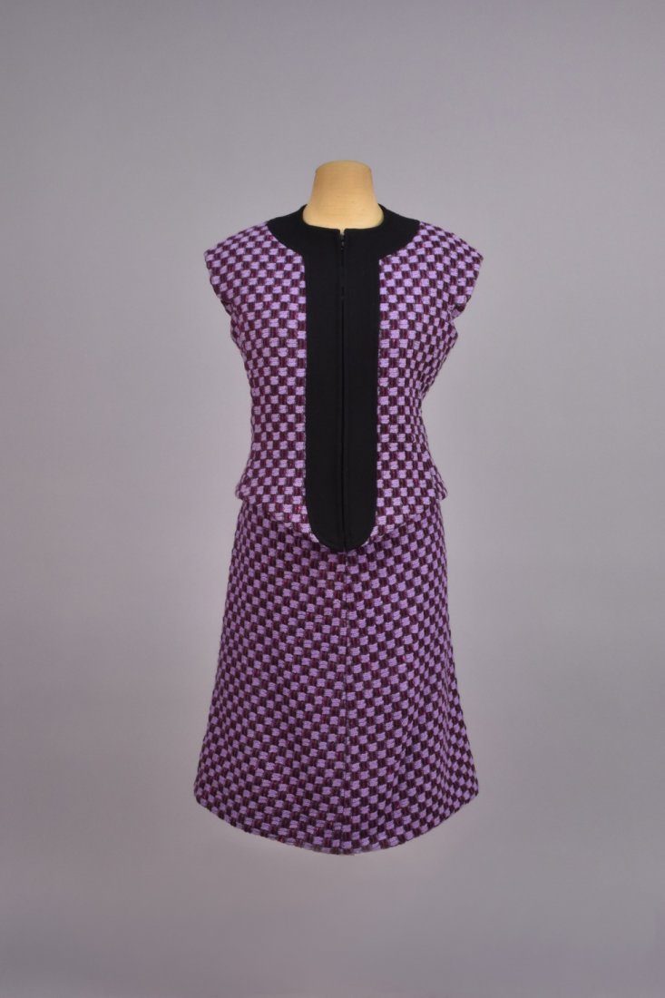 PIERRE CARDIN WOOL SKIRT and VEST ENSEMBLE, 1960s. (1 of 3)