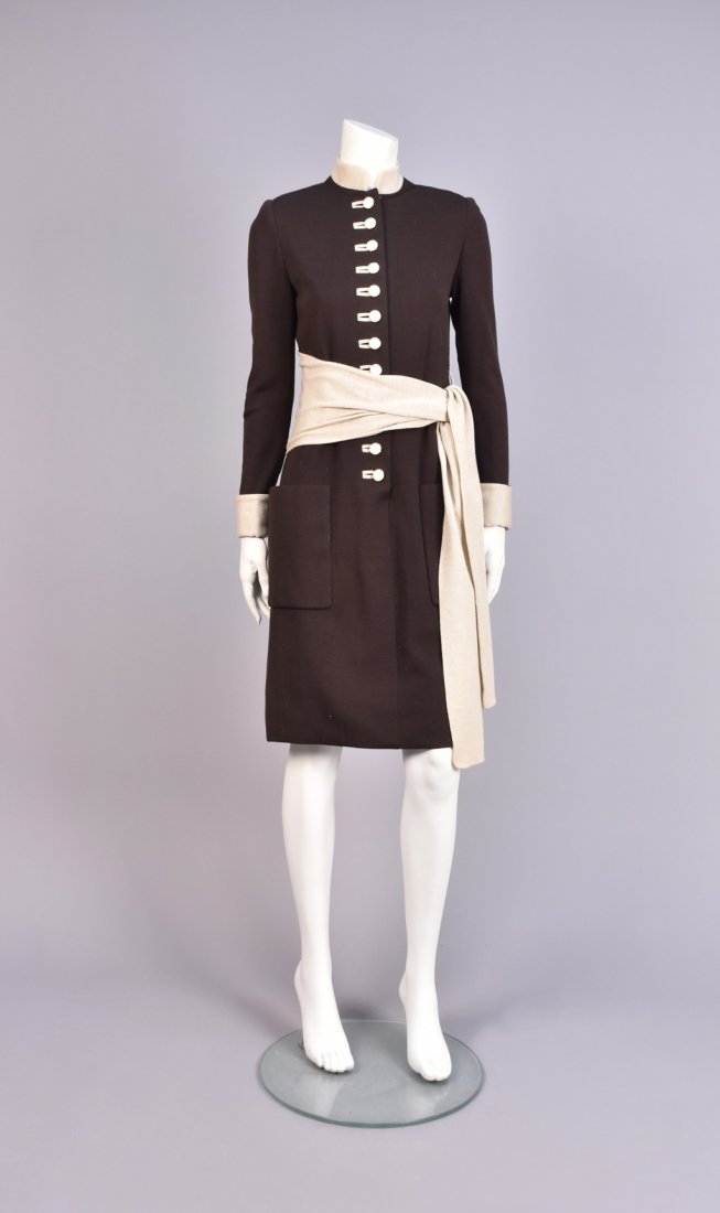 NORELL 2-TONE WOOL DAY DRESS, 1960s (1 of 4)