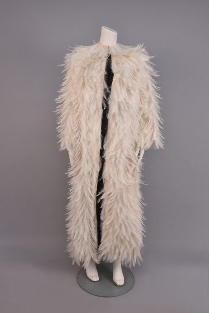 NORMAN NORELL SILK and FEATHER COAT, 1970-1971. (1 of 4)
