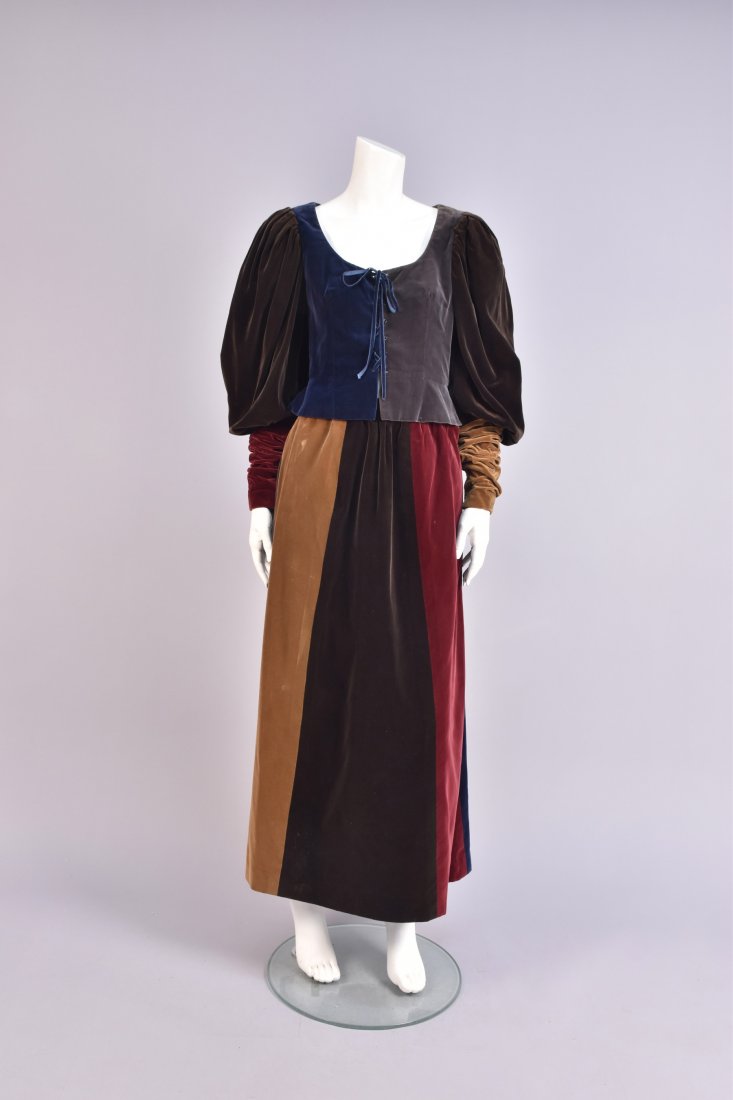 YSL RIVE GAUCHE 4-PIECE VELVET GYPSY ENSEMBLE, 1970s. (1 of 6)