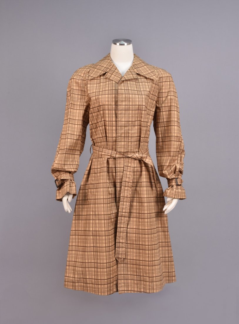 GUCCI PLAID RAINCOAT, 1970s. (1 of 2)