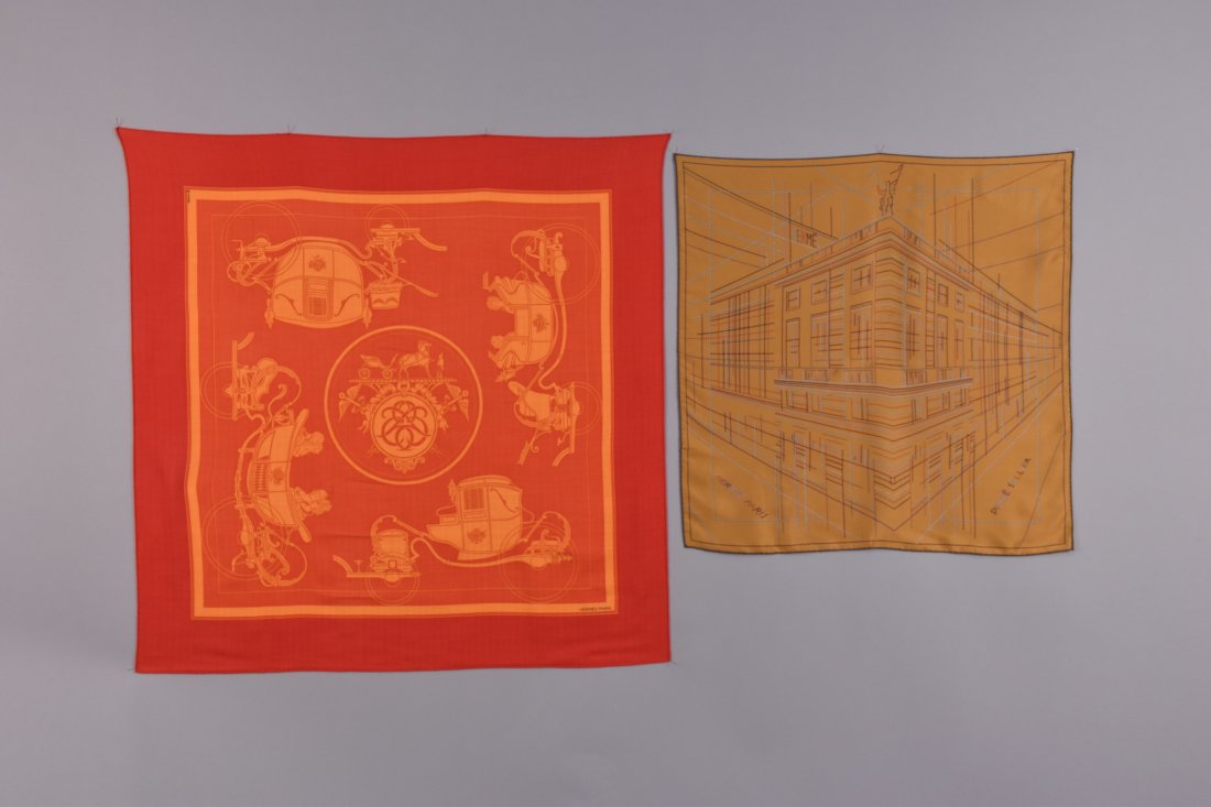 TWO HERMES SCARVES with BOXES (1 of 6)
