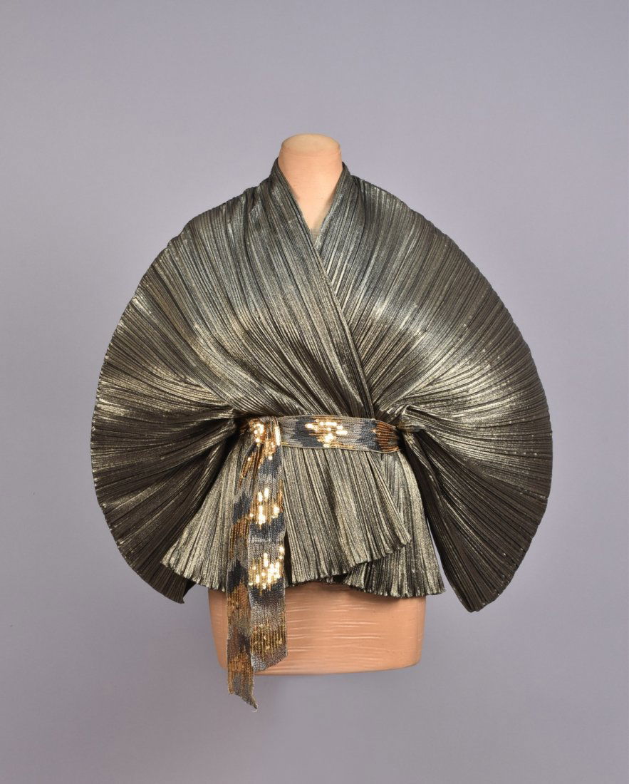 GIORGIO SANT'ANGELO METALLIC KIMONO FAN BLOUSE 1970s (1 of 3)