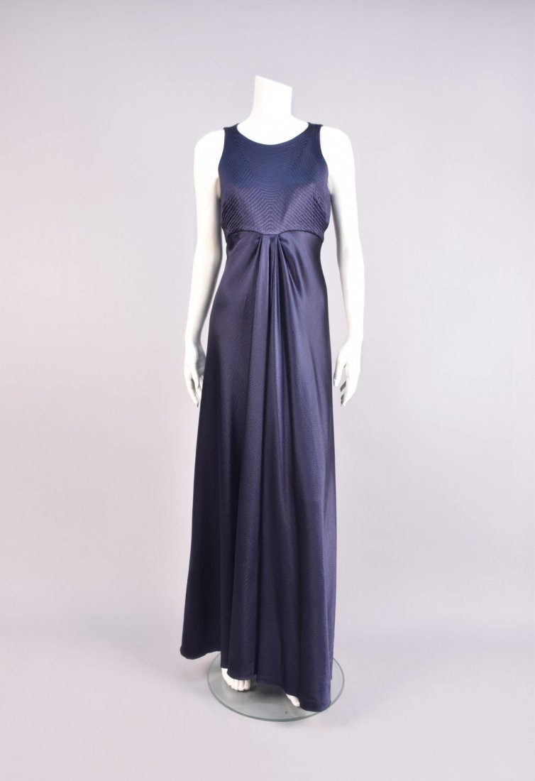 CHADO RALPH RUCCI HAMMERED SILK EVENING GOWN. (1 of 4)