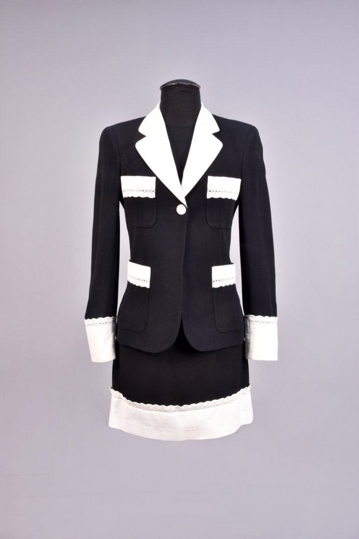 MOSCHINO SKIRT SUIT with PIQUE TRIM (1 of 3)