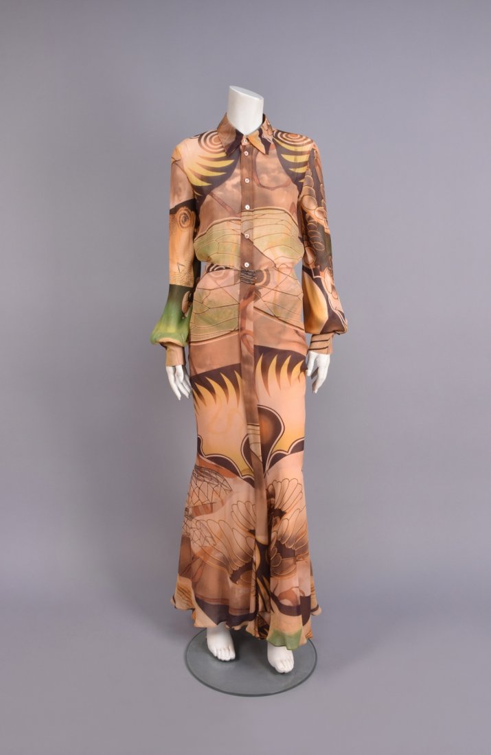JEAN PAUL GAULTIER PRINTED SILK CHIFFON ENSEMBLE. (1 of 4)