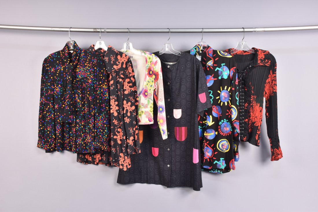 FOUR DESIGNER LADIES PRINTED GARMENTS 1960s - 1980s (1 of 4)