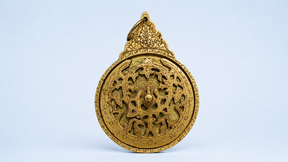 AN ISLAMIC BRASS ASTROLABE, PROBABLY 19TH CENTURY (1 of 3)