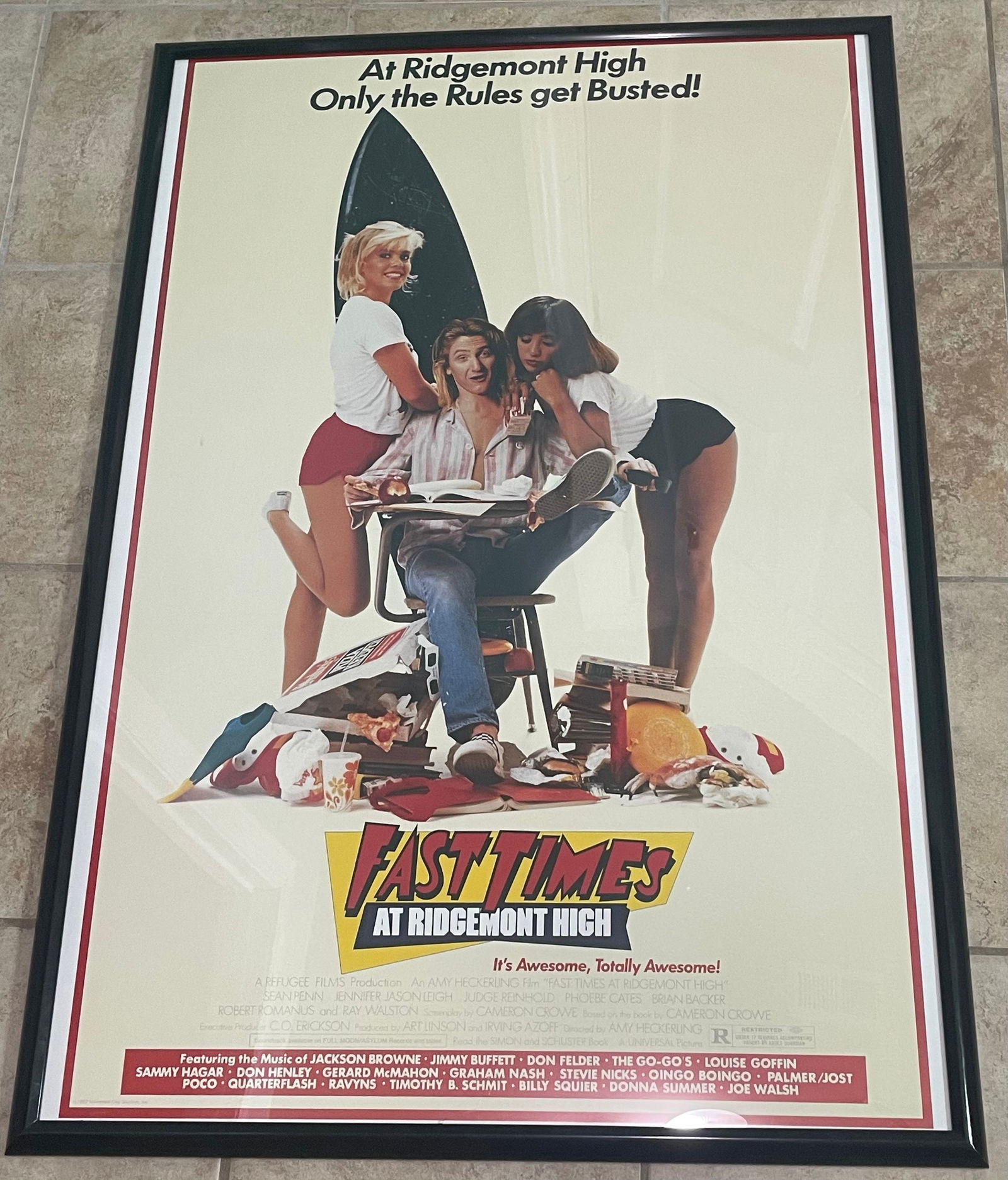 Fast Times At Ridgemont High Original MCA Movie Film Poster Framed 42x28" (1 of 10)