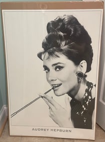 Audrey Hepburn Smoking Breakfast At Tiffany’s Film Poster 1995 Pyramid 33x24"