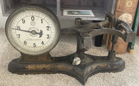 Chas. Forschner & Sons Mercantile Scale Cast Iron Double Face 10lb Scale Newark