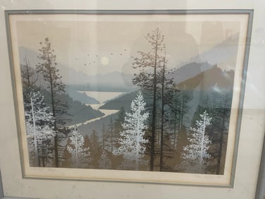 James Hagen "Vista Point" Hand Signed Fine Art Serigraph Custom Framed