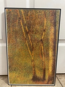 Fine Art Print “The Forest at Pontaubert" by Georges Seurat 17x11in Framed