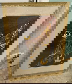 SWAN by Marlon NICO Woods Gold Large Framed Print African Afro-centric 38x28in