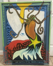 Original Oil On Board Fine Contemporary Washington DC Artist Tom Morris 42x32"