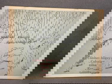 Fred Emery & Tom Morris Colonel Bogey's Coloring Book For Golfers Washington DC