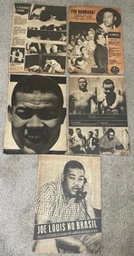 RARE 1930's Boxer Joe Louis Fighting in Brazil Pulp Magazine Prints 17x12in