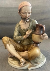 Capodimonte Bernado Hand Painted Artist Figure Bisque Porcelain High Detail