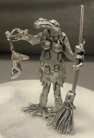 Cinderella Frog Waiting Waiting by FLASK Metal Frog Figure Creepy Macabre