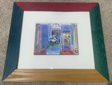 Framed Print Raoul Dufy's 1928 Painting "Window Opening on Nice" Colorful
