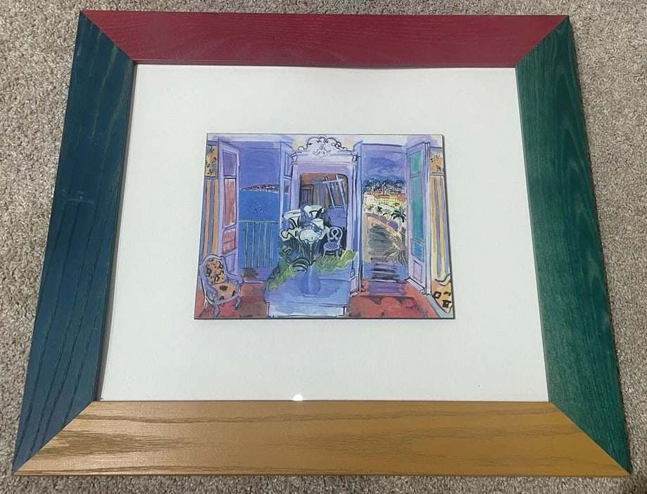 Framed Print Raoul Dufy's 1928 Painting "Window Opening on Nice" Colorful (1 of 3)
