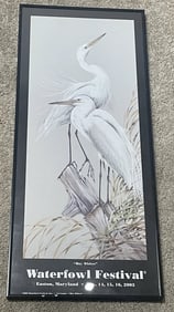 Bay Whites Art Lamay Signed Numbered Waterfowl Festival 2003 Easton MD 28x12in