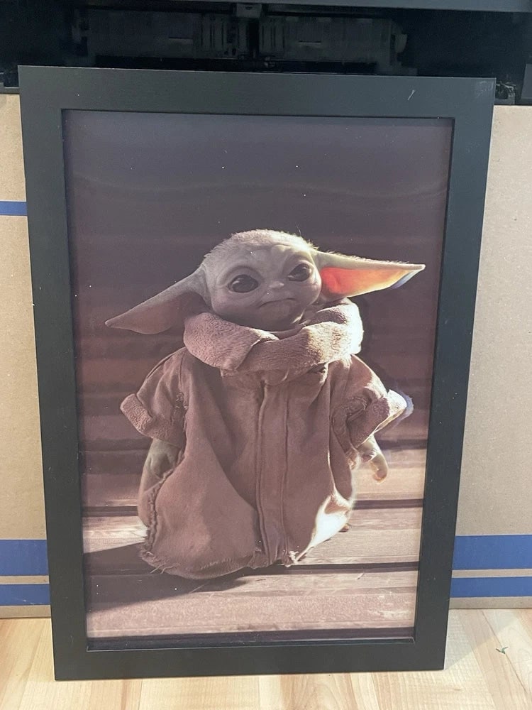 Star Wars Baby Yoda 3D Lenticular Holographic Framed Print 18x13" (1 of 5)