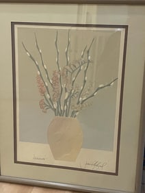 Framed Embossed Serigraph "Willows" by Daniel Allgood Hand Pencil Signed 21x17"