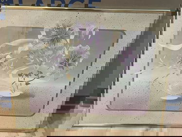 Framed Print Purple Irises Artist "SWELL" 20x16" Vaporwave / Abstract Floral