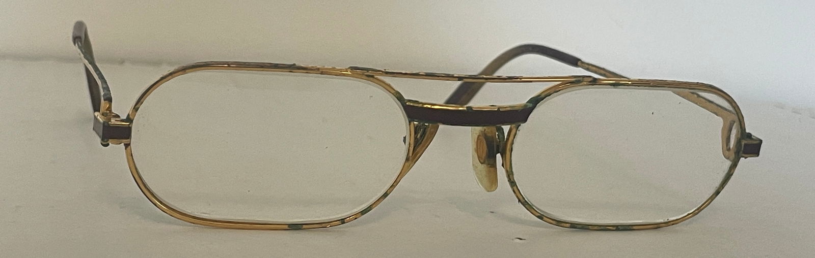 Vintage Cartier Paris Gold Plated Glasses 53-20 c.1970s-80s: Vintage gold plated Cartier glasses in heavily used condition. Circa late 1970s - 1980s.