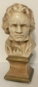 Alexander Backer Chalkware Beethoven 8.5" Bust 1950s