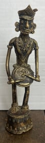 Indian Aboriginal Art Dhokra Lost-Wax Casting Bronze Figure