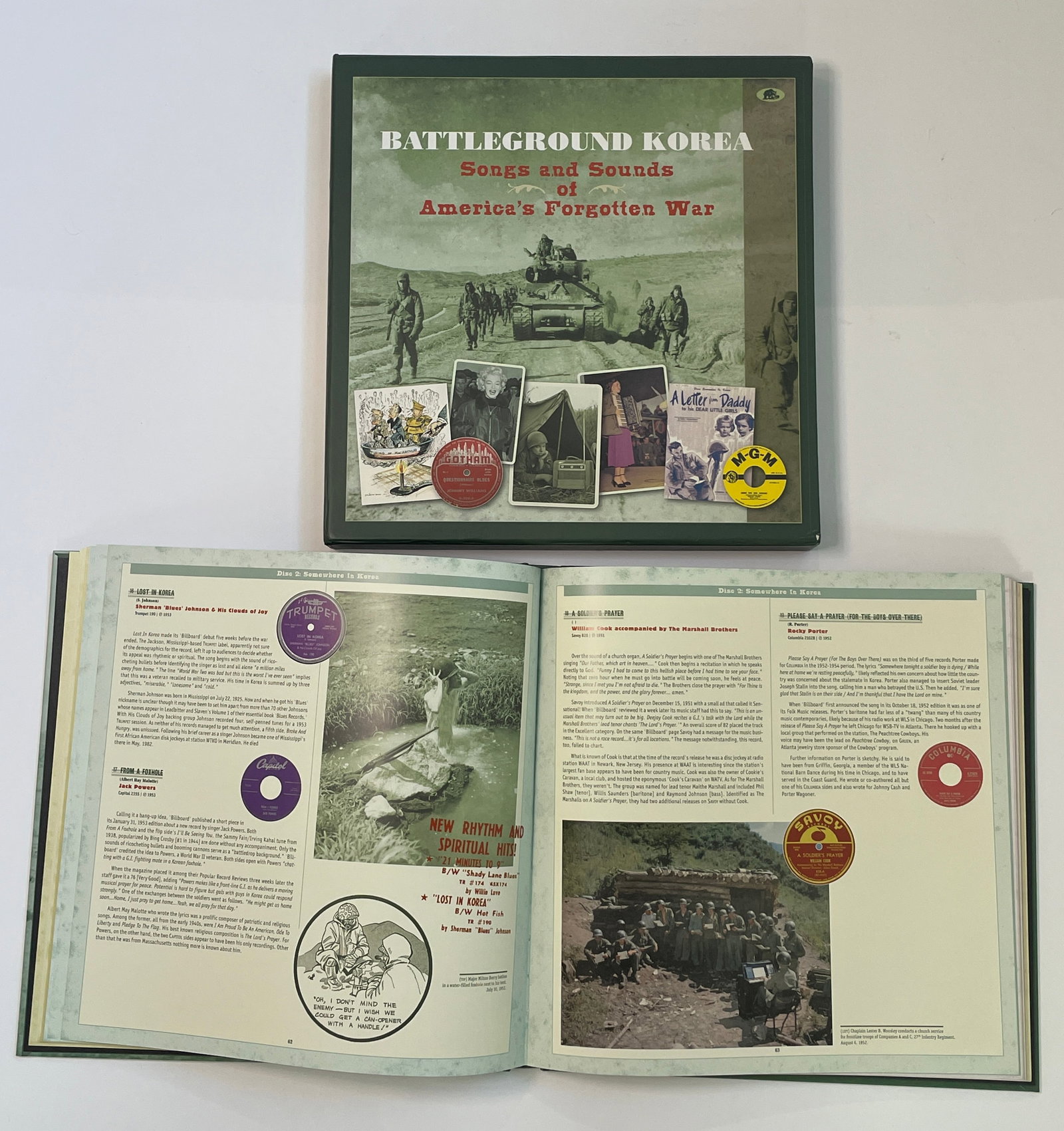 Battleground Korea - Songs & Sounds Of America's Forgotten War Bear Family Records CD Box Set: 4x CD box set in NM condition. 2018 Bear Family Records (Germany) BCD 17518.