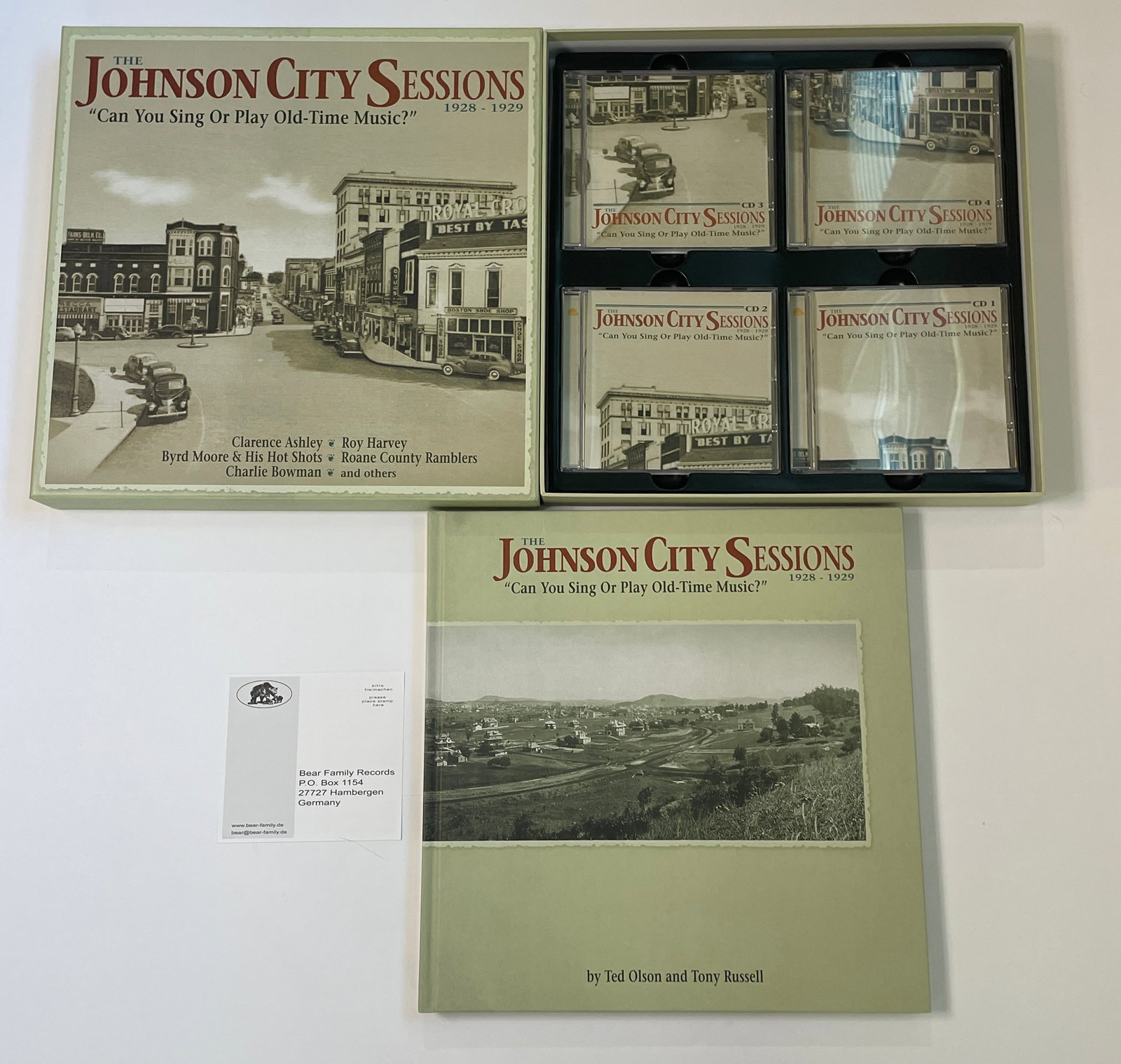 The Johnson City Sessions 1928-1929 Bear Family Records CD Box Set: 4x CD box set in NM condition. 2013 Bear Family Records (Germany) BCD 16083 DK.