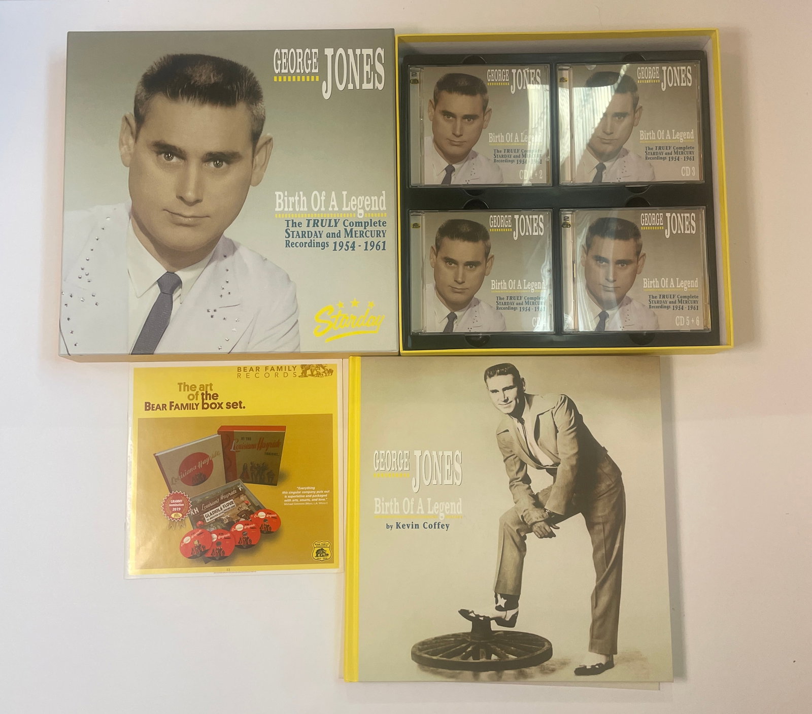 George Jones – Birth Of A Legend: The Truly Complete Starday & Mercury Recordings 1954-1961 CD Box: 6x CD box set in NM condition. 2017 Bear Family Records (Germany) BCD-16100.