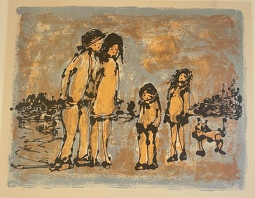 Yanni Posnakoff "Generations" Original Color Lithograph Pencil Signed 27x21in