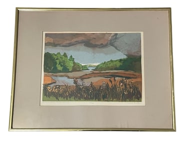 David G. Evelyn (1942-2012) Serigraph Ed. 20/33 “The Birdwatcher?? Framed