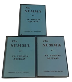 The Summa of St. Thomas Aquinas First Complete American Edition 3 Volume Set 1947 Benziger