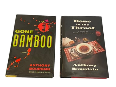 Anthony Bourdain Mystery Books - Gone Bamboo (Signed) & Bone In The Throat First Editions