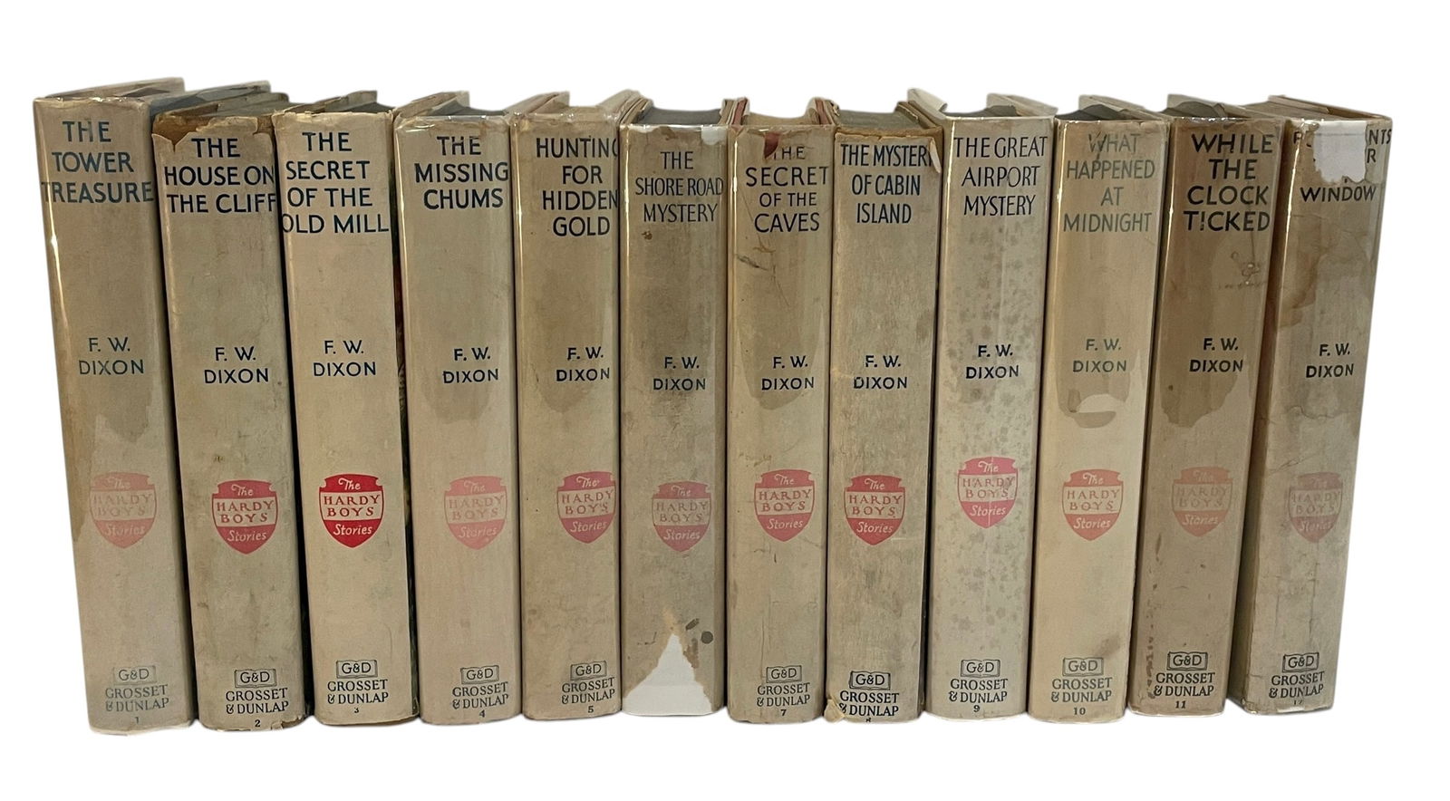 Full Set of 1-12 The Hardy Boys First Art White Spine Dust Jacket Covers Franklin W. Dixon (1 of 11)