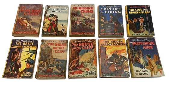 Lot of 50 Early Edition The Hardy Boys Books Yellow Spine