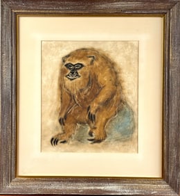 Charles Culver Charcoal and Pastel on Paper ‘Primate’