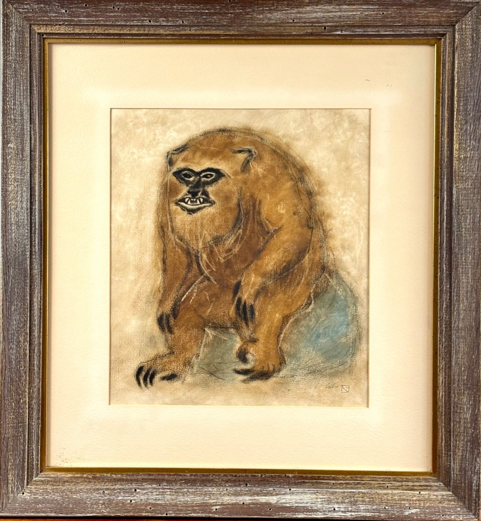 Charles Culver Charcoal and Pastel on Paper ‘Primate’ (1 of 10)