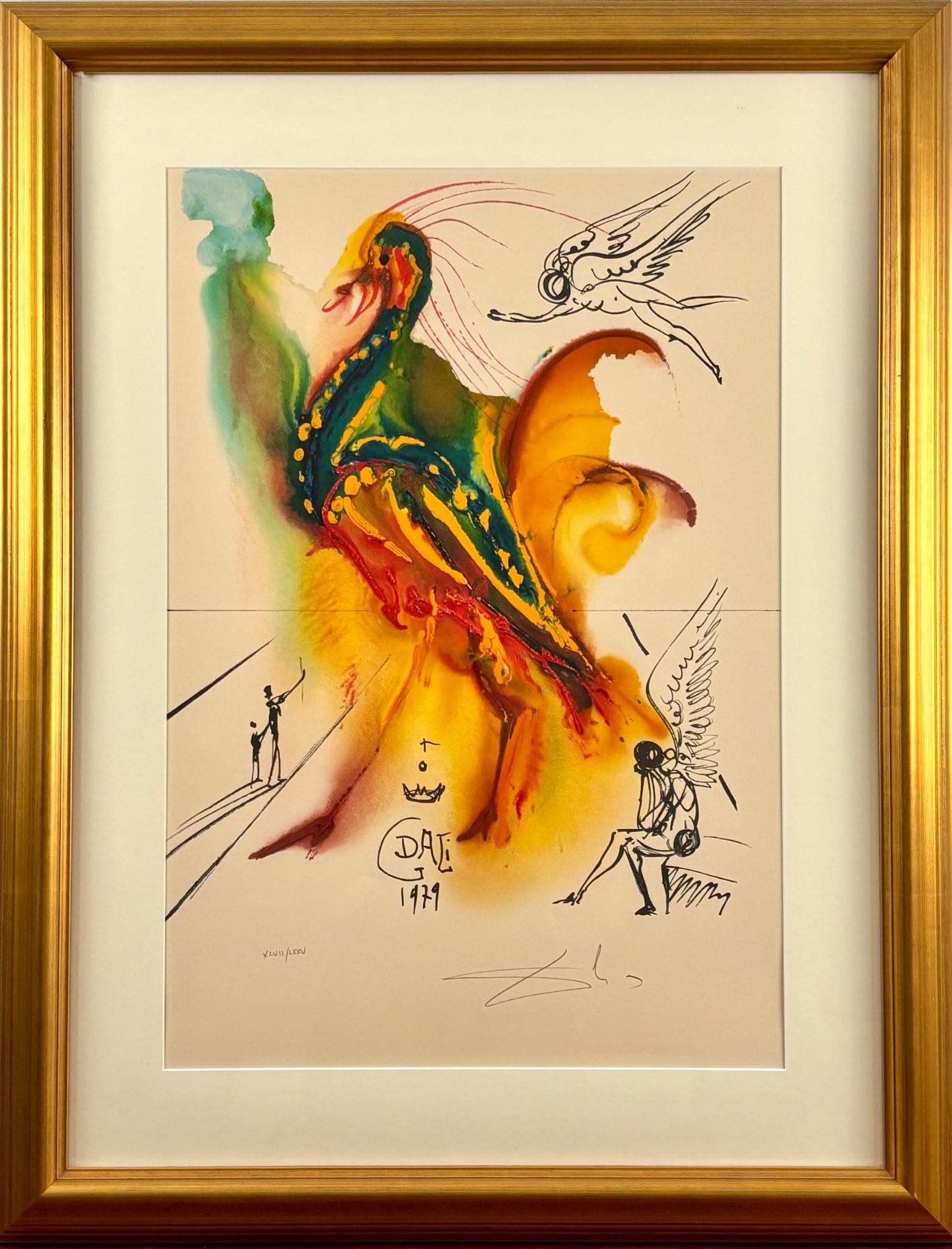 Salvador Dali “Le Grand Pavon” Signed Lithograph XLVII/LXXV on Arches Paper (1 of 12)