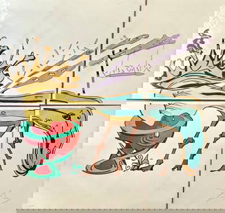 Salvador Dali “The Rejuvenation of Time” Vitraux in Four Sheets, Signed 231/250: Four lithographs titled “The Rejuvenation of Time” by Salvador Dalí, published by Ethis/Jaques Carpentier in 1974, numbered 231/250. This work bears Arches watermark in the lower