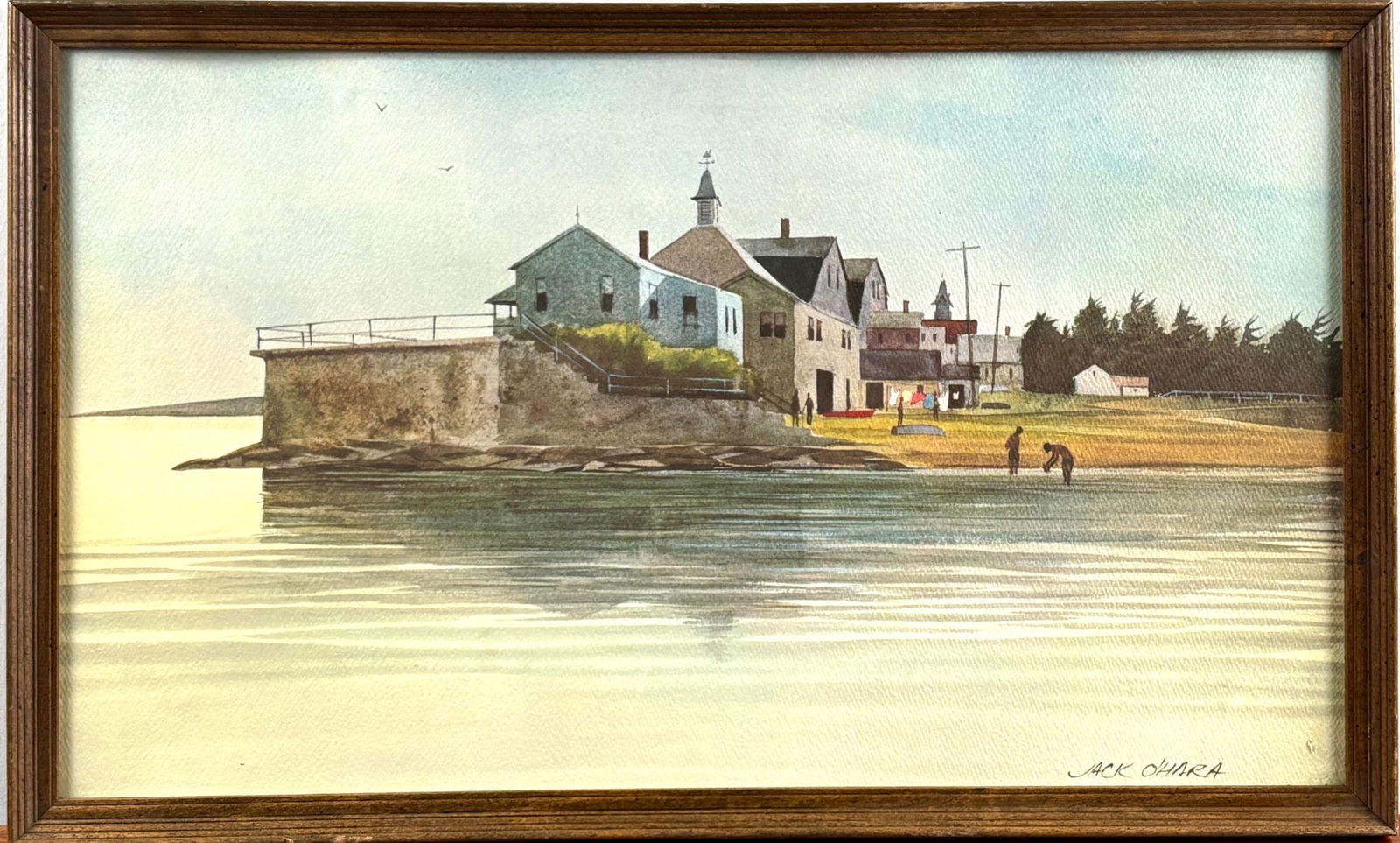 Jack O’Hara (1921-2012) Mixed Media on Paper Coastal Scene (1 of 10)