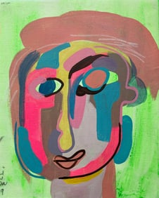“Neon Memory, No. 481” Mixed Media by Linda Ward (American, 2019)