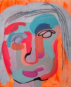 “In the Middle of Becoming, No. 436” Mixed Media by Linda Ward (American, 2019)