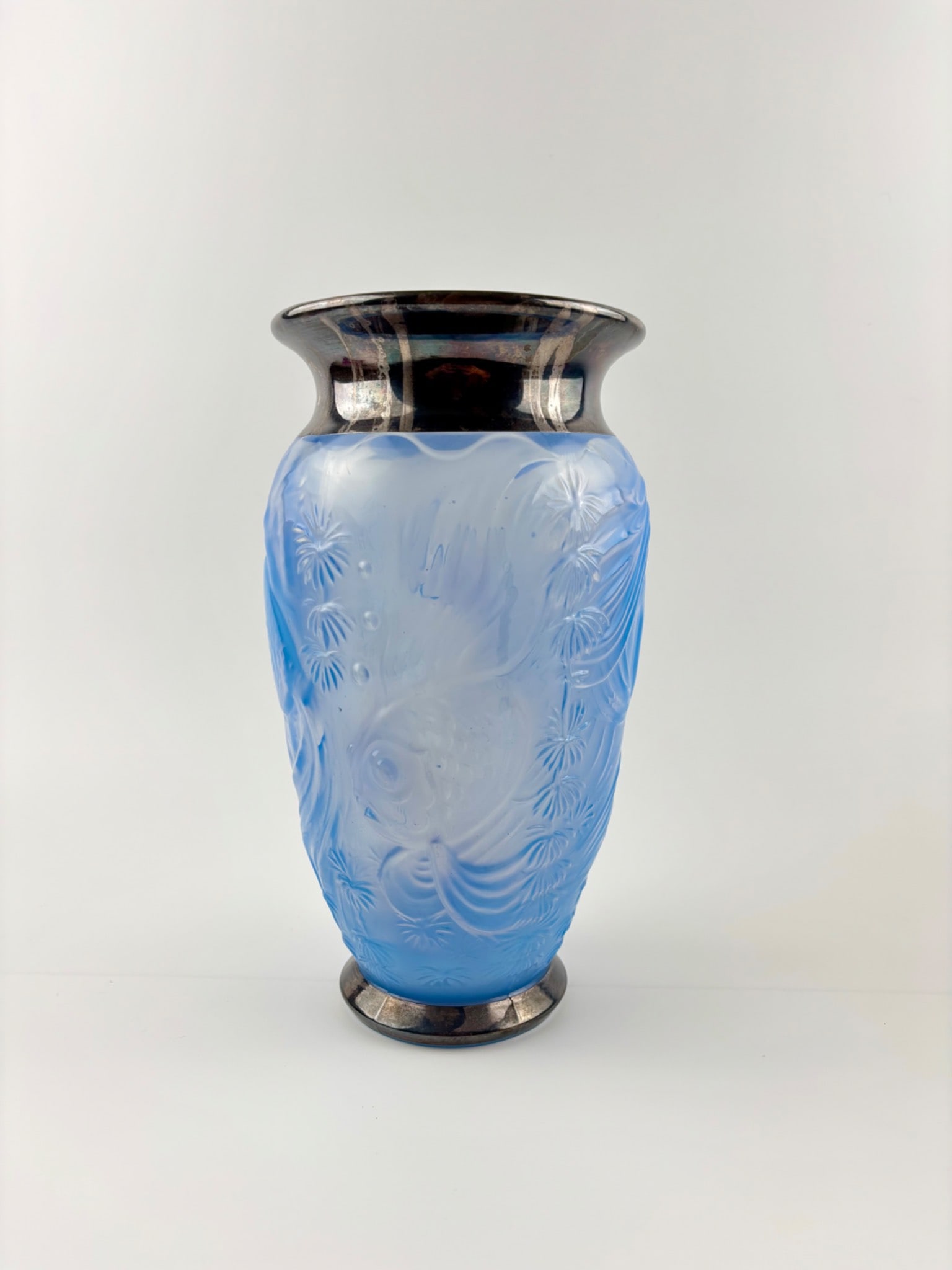 Lalique Vase with Fish Motif and Etched Signature (1 of 10)